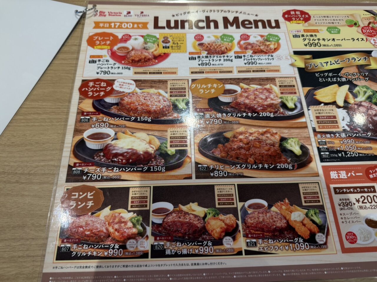 ビッグボーイランチメニュー