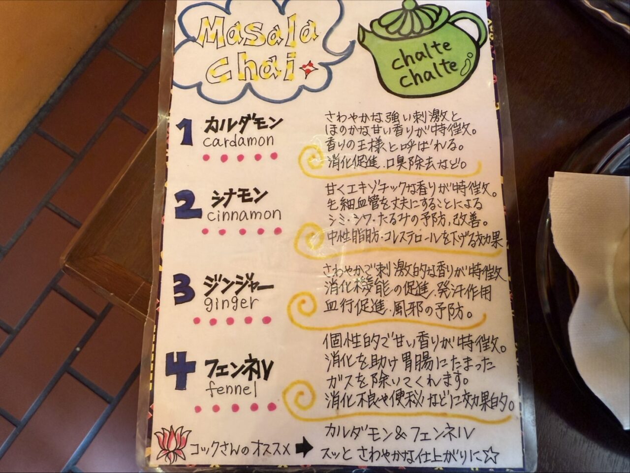 スパイス一覧